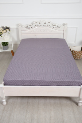 Простыня на резинке поплин Юпитер-компаньон графит